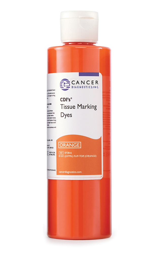 CDI'S® TISSUE MARKING DYE, 8 OZ. (FLIP TOP) BOTTLE, (ORANGE)