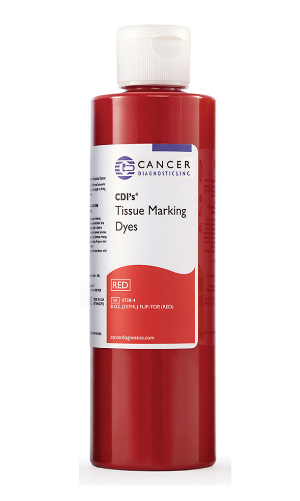 CDI'S® TISSUE MARKING DYE, 8 OZ. (FLIP TOP) BOTTLE, (RED)